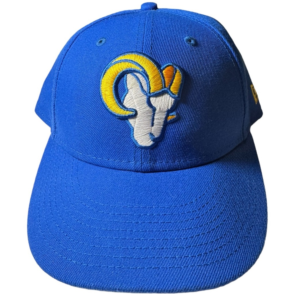Los Angeles Rams NFL New Era Blue 7 5/8 Men’s Fitted Football Baseball Hat MINT